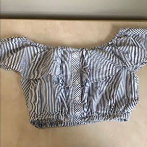 Off the shoulder crop top